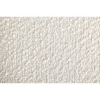Poltrona a botte in bouclé bianco crema 31 con base girevole