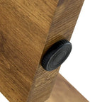 Tavolino da caffè Tavolino rotondo con gambe rettangolari Tavolino centrale in legno per soggiorno