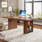 Scrivania direzionale da ufficio da 160 cm, grande scrivania per computer con contenitore