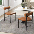Set di 2 sedie da pranzo laterali da cucina rivestite in similpelle