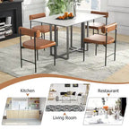 Set di 2 sedie da pranzo laterali da cucina rivestite in similpelle