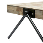 Tavolino da caffè di design moderno fatto a mano da 18,75 con piano in legno e gambe uniche a forma di V