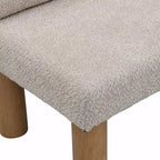 Panca da pranzo in tessuto Bouclé - Gambe in legno di Hevea