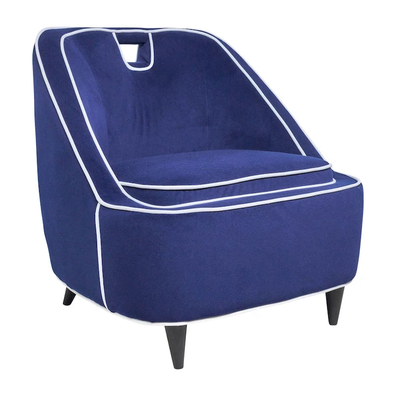 Poltrona d'Appoggio Moderna Imbottita Bicolore - 71 x 76 x 79 cm