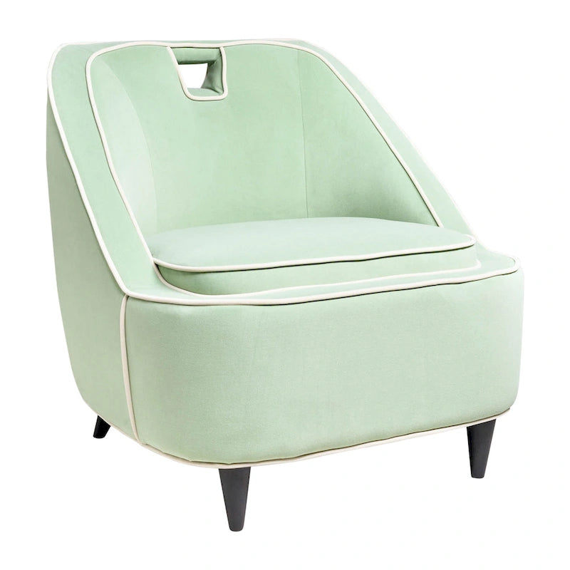 Poltrona d'Appoggio Moderna Imbottita Bicolore - 71 x 76 x 79 cm