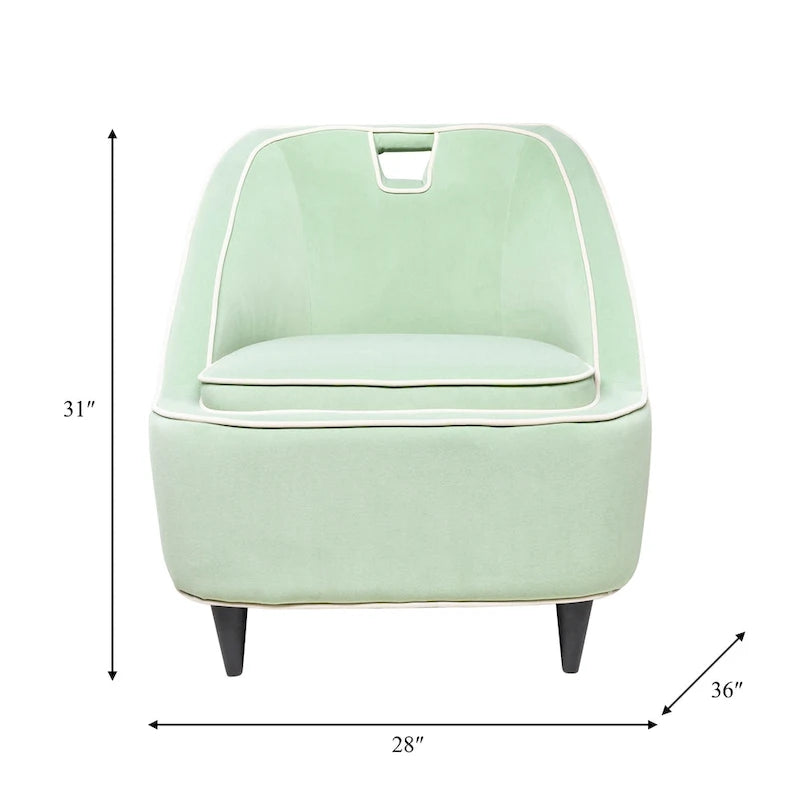 Poltrona d'Appoggio Moderna Imbottita Bicolore - 71 x 76 x 79 cm