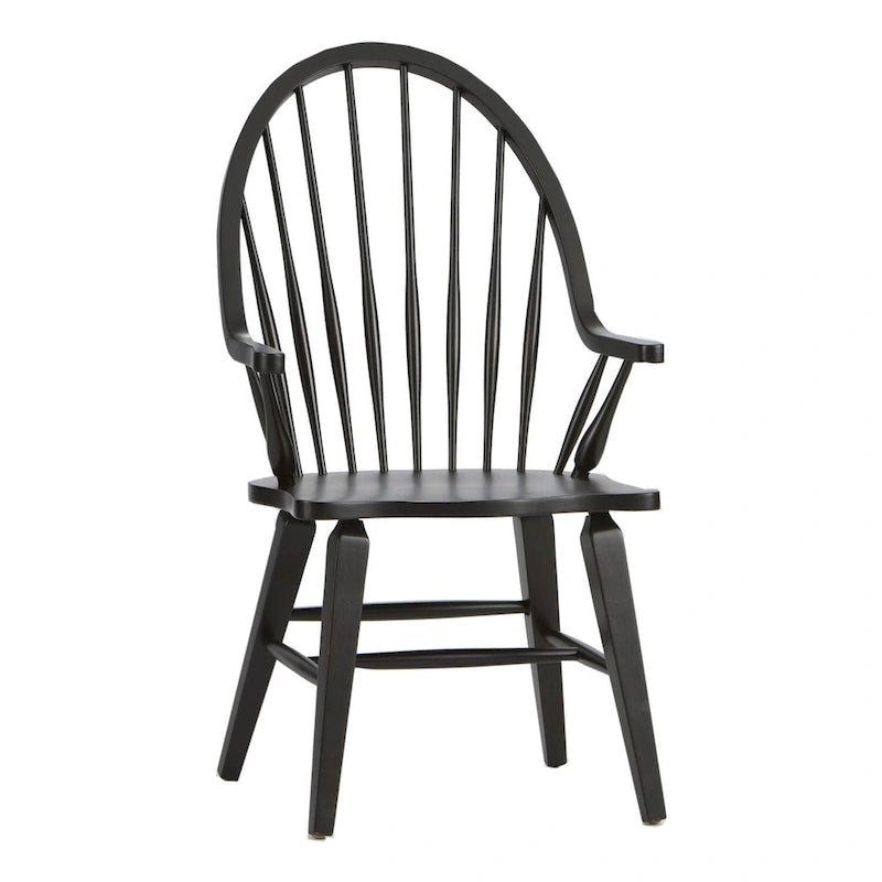 Sedia con braccioli Black Windsor Back Hearthstone Ridge The Gray Barn