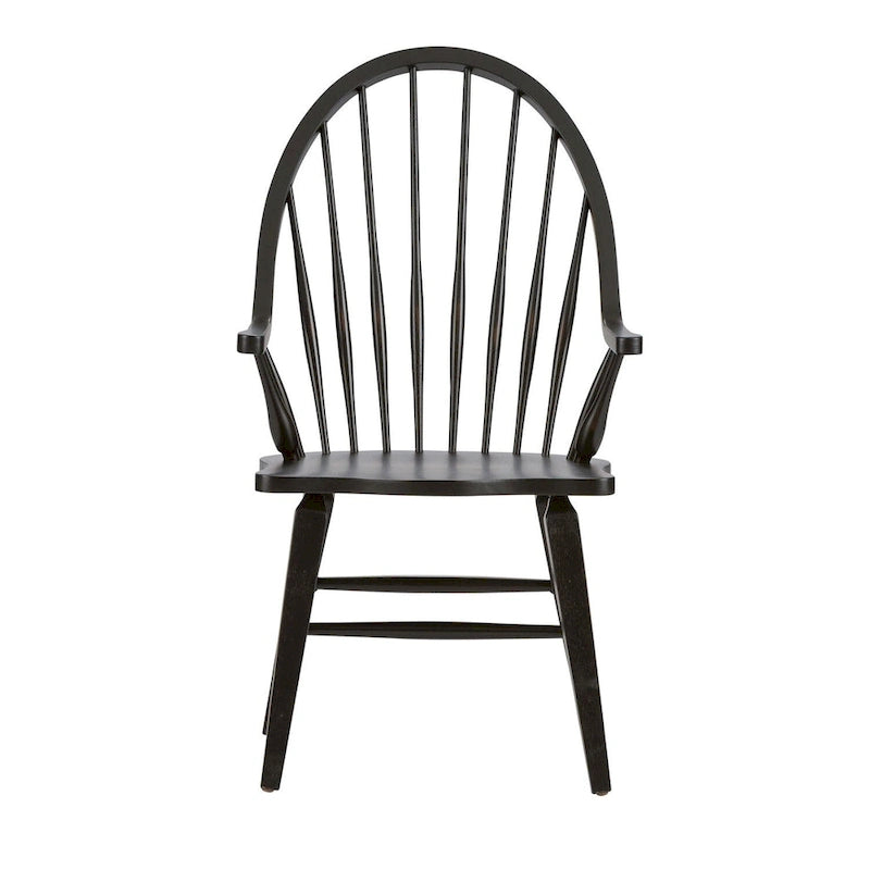 Sedia con braccioli Black Windsor Back Hearthstone Ridge The Gray Barn