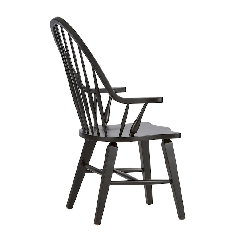 Sedia con braccioli Black Windsor Back Hearthstone Ridge The Gray Barn