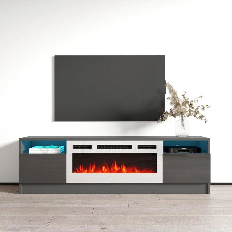 Mobile TV da 63" con camino elettrico