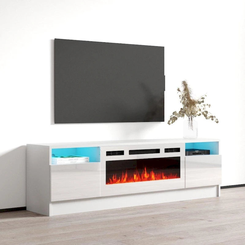 Mobile TV da 63" con camino elettrico