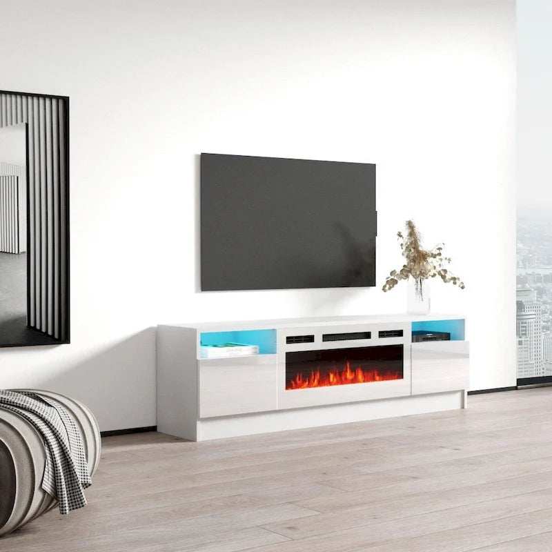 Mobile TV da 63" con camino elettrico