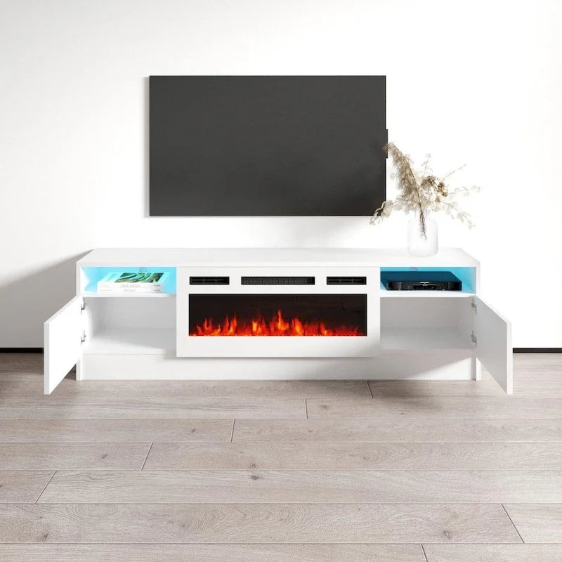 Mobile TV da 63" con camino elettrico