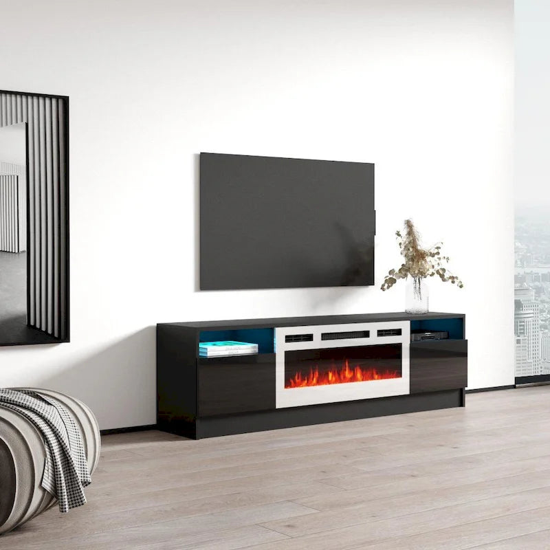 Mobile TV da 63" con camino elettrico