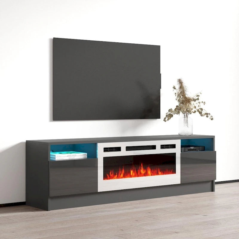 Mobile TV da 63" con camino elettrico
