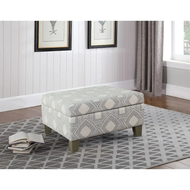Pouf Contenitore Quadrato di Lusso da 71 cm