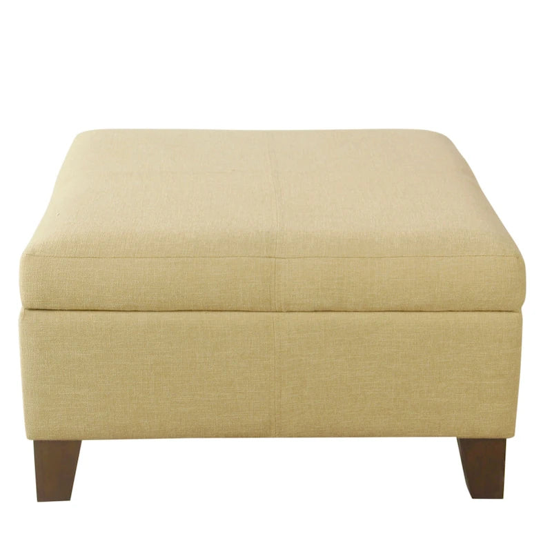 Pouf Contenitore Quadrato di Lusso da 71 cm