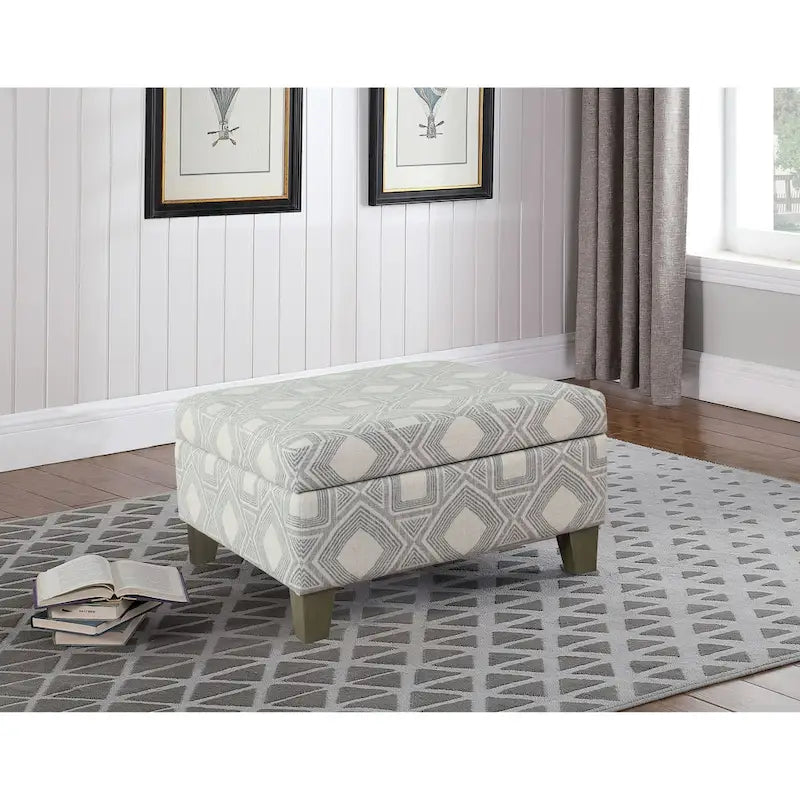 Pouf Contenitore Quadrato di Lusso da 71 cm