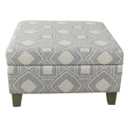 Pouf Contenitore Quadrato di Lusso da 71 cm