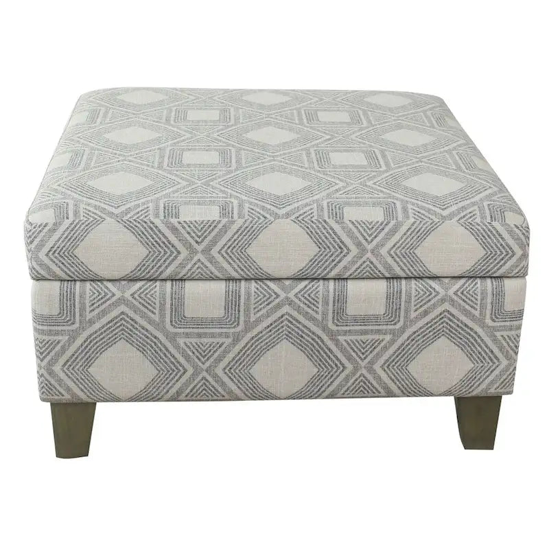 Pouf Contenitore Quadrato di Lusso da 71 cm
