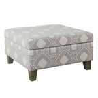 Pouf Contenitore Quadrato di Lusso da 71 cm