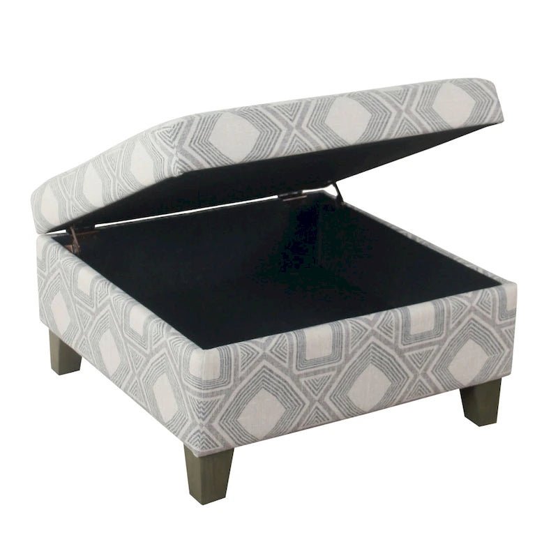 Pouf Contenitore Quadrato di Lusso da 71 cm