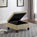 Pouf Contenitore Quadrato di Lusso da 71 cm
