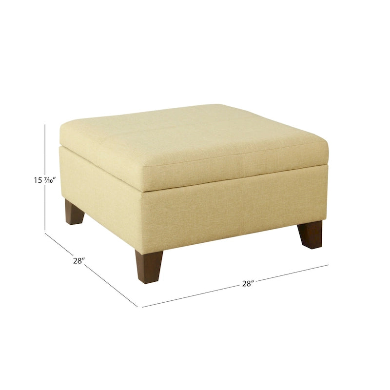 Pouf Contenitore Quadrato di Lusso da 71 cm