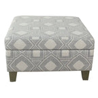 Pouf Contenitore Quadrato di Lusso da 71 cm
