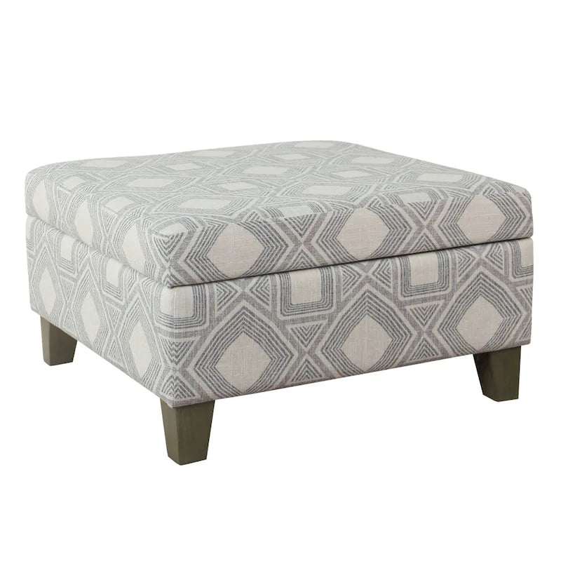 Pouf Contenitore Quadrato di Lusso da 71 cm