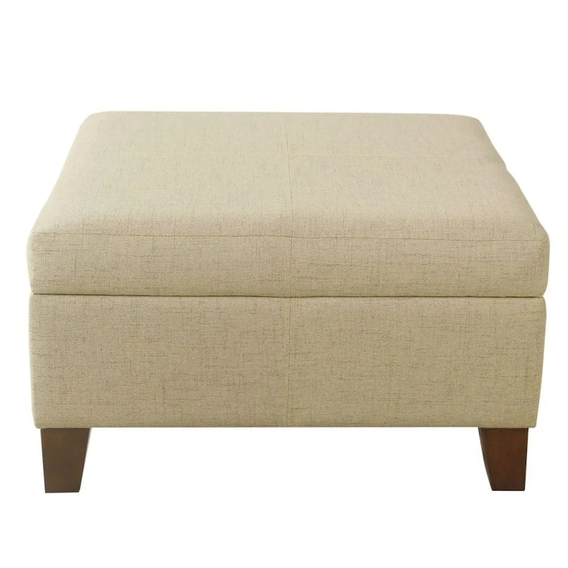 Pouf Contenitore Quadrato di Lusso da 71 cm