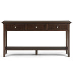 Tavolo da divano/consolle largo transizionale in LEGNO MASSELLO Normandy da 60 pollici - 60 x 16 x 30