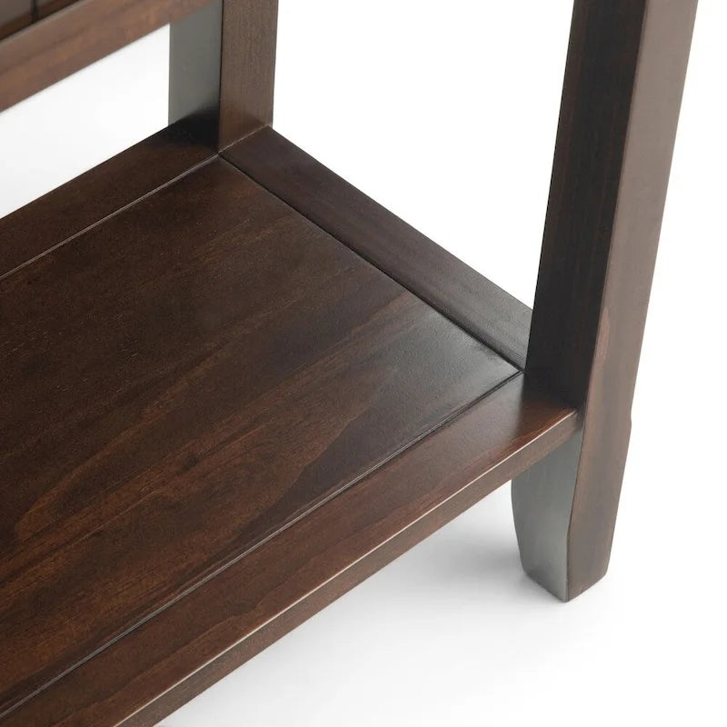 Tavolo da divano/consolle largo transizionale in LEGNO MASSELLO Normandy da 60 pollici - 60 x 16 x 30