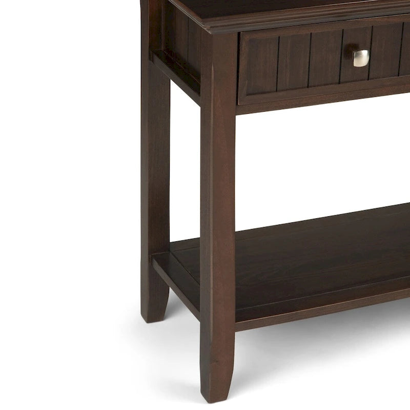 Tavolo da divano/consolle largo transizionale in LEGNO MASSELLO Normandy da 60 pollici - 60 x 16 x 30