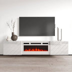 Caminetto elettrico a parete mobile TV moderno 72