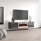 Caminetto elettrico a parete mobile TV moderno 72