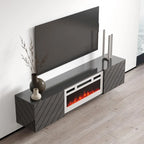 Caminetto elettrico a parete mobile TV moderno 72