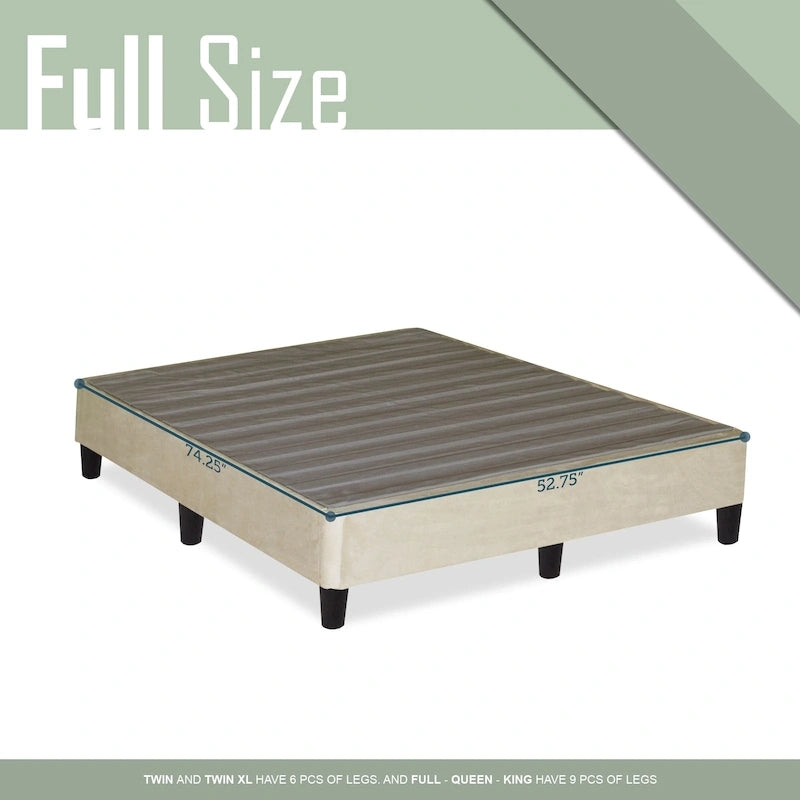 13 Base letto a piattaforma con gambe per materasso, Beige