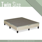 13 Base letto a piattaforma con gambe per materasso, Beige