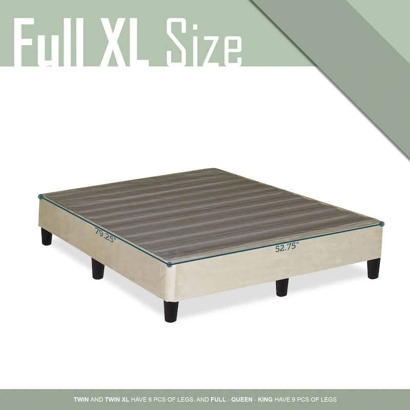 13 Base letto a piattaforma con gambe per materasso, Beige