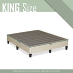 13 Base letto a piattaforma con gambe per materasso, Beige