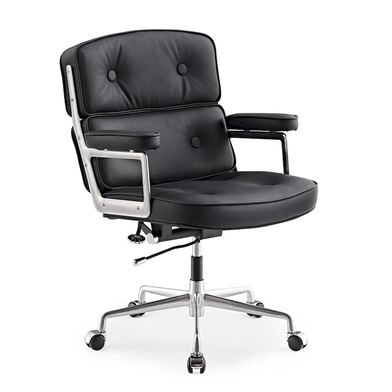 Sedia da ufficio ergonomica in pelle con altezza dello schienale regolabile Lobby Lumbar Support