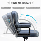 Sedia da ufficio ergonomica in pelle con altezza dello schienale regolabile Lobby Lumbar Support