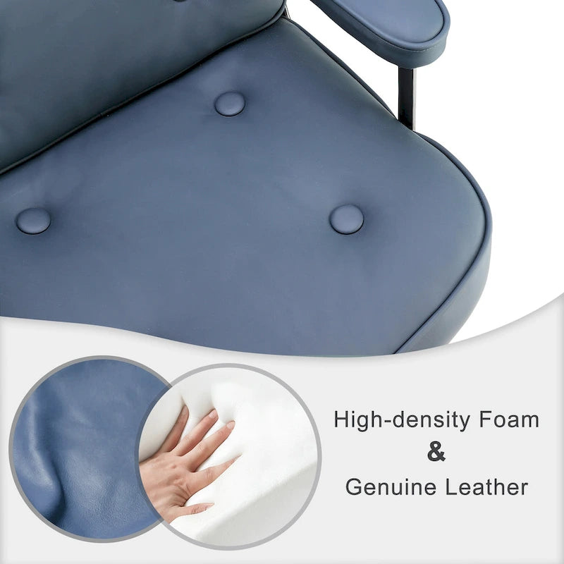 Sedia da ufficio ergonomica in pelle con altezza dello schienale regolabile Lobby Lumbar Support