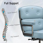 Sedia da ufficio ergonomica in pelle con altezza dello schienale regolabile Lobby Lumbar Support