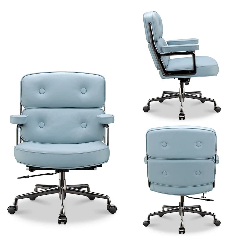 Sedia da ufficio ergonomica in pelle con altezza dello schienale regolabile Lobby Lumbar Support