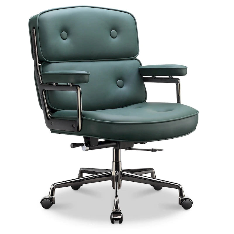 Sedia da ufficio ergonomica in pelle con altezza dello schienale regolabile Lobby Lumbar Support