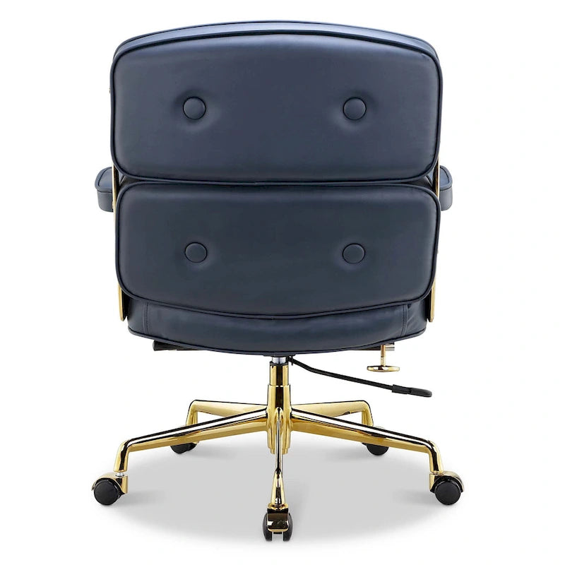 Sedia da ufficio ergonomica in pelle con altezza dello schienale regolabile Lobby Lumbar Support