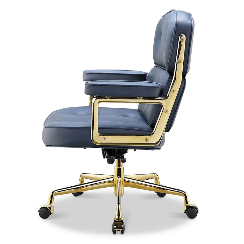 Sedia da ufficio ergonomica in pelle con altezza dello schienale regolabile Lobby Lumbar Support