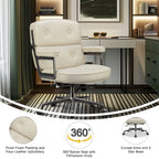 Sedia da ufficio ergonomica in pelle con altezza dello schienale regolabile Lobby Lumbar Support